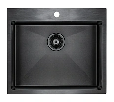 Мойка для кухни Paulmark Isar 59 см вороненая сталь