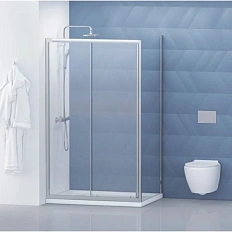 Душевой уголок BelBagno Due 120x90 см стекло прозрачное