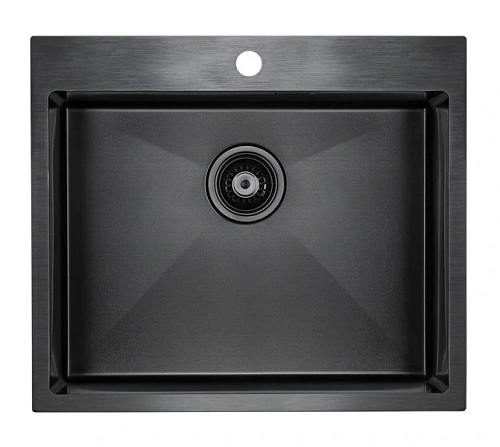 Мойка для кухни Paulmark Isar 59 см вороненая сталь - фото 3