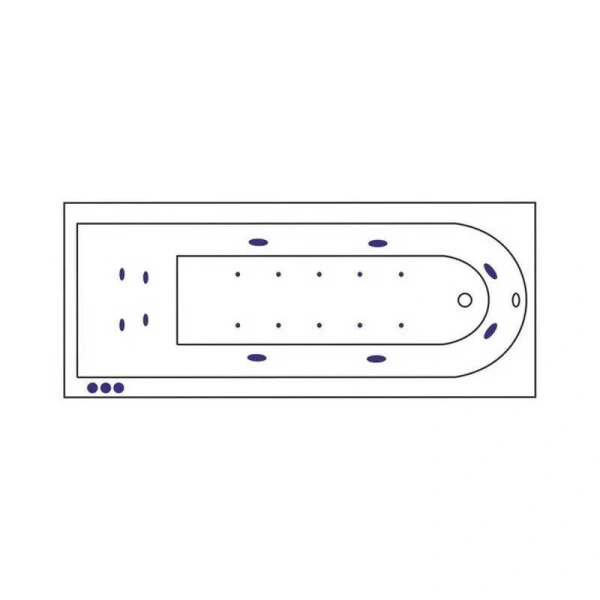Ванна гидромассажная Excellent Aurum Slim Lux 150 x 70 см, WAEX.AUR15S.LUX.CR (детальная фотография), современныe, hi-tech
