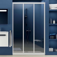 Душевая дверь, профиль белый, стекло прозрачное, Ravak Supernova ASDP3-120 00VG0102Z1