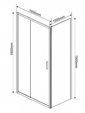 Душевой уголок Vincea Garda 160х100 см стекло шиншилла VSR-1G1016CH (детальная фотография), прямоугольные