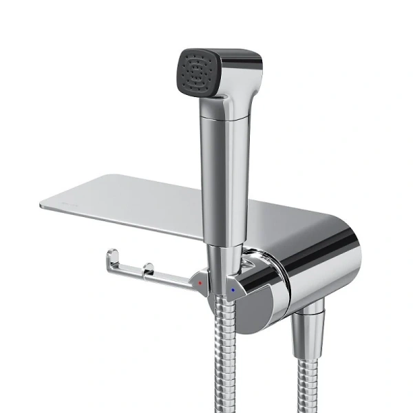 Гигиенический душ со смесителем Am.Pm Func F0H8F9 с полкой (детальная фотография), в наличии, нет в наличии