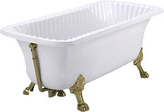 Ванна из искусственного камня Migliore Olivia 174х80 см фурнитура бронза