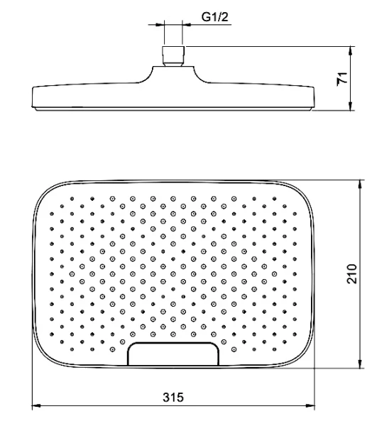 Верхний душ Berges U1 хром 070011 (детальная фотография), хром