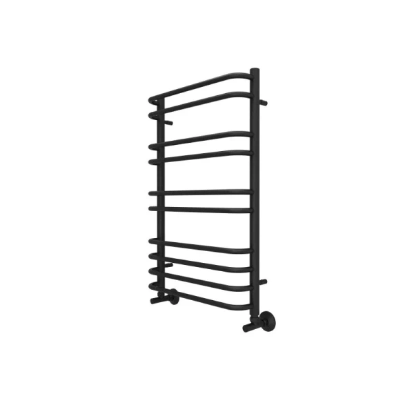 Полотенцесушитель водяной Акватек Пандора 50x80 см черный муар AQ RRС1080BL (детальная фотография), лесенка, вертикальные