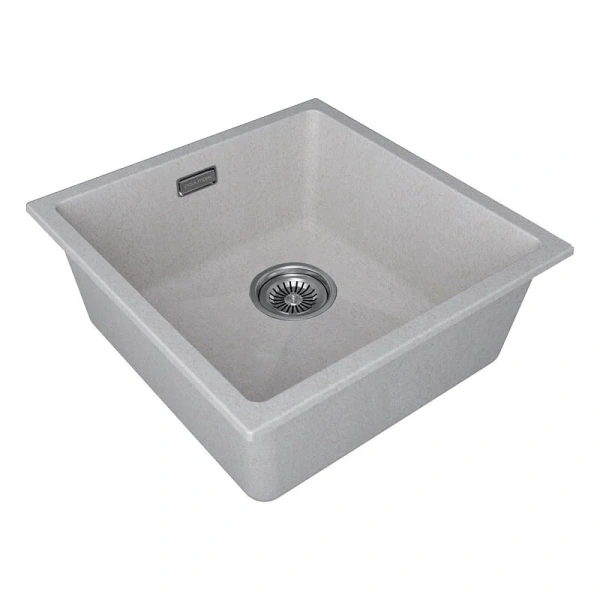 Мойка для кухни Paulmark Lumi 45 см бежевая LU45SK-BE (детальная фотография), из искусственного гранита