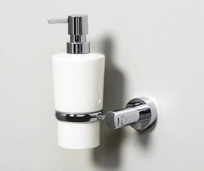 Дозатор для мыла WasserKRAFT хром/белый K-28299 (детальная фотография), хром, белые, комбинированные