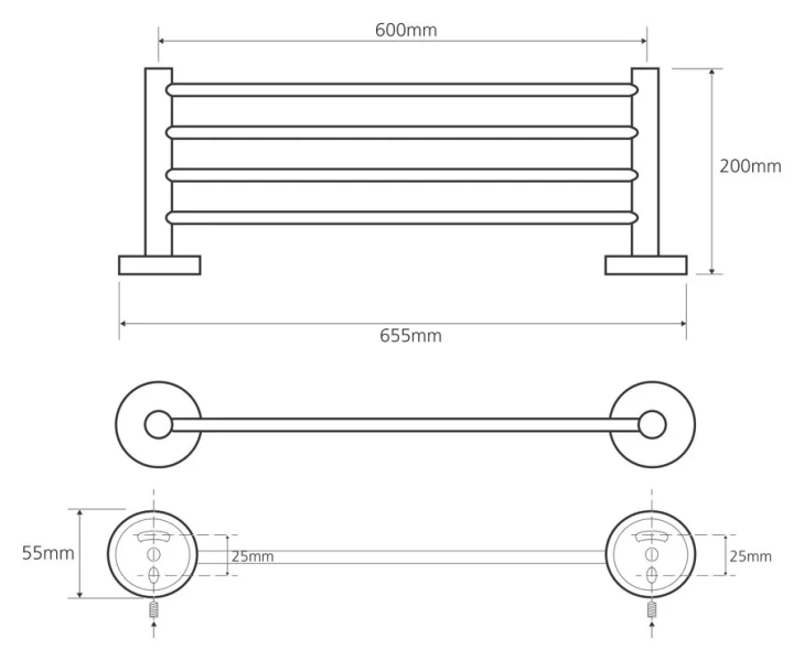 Полотенцедержатель Bemeta Omega хром 104105082 (детальная фотография), современные, hi-tech