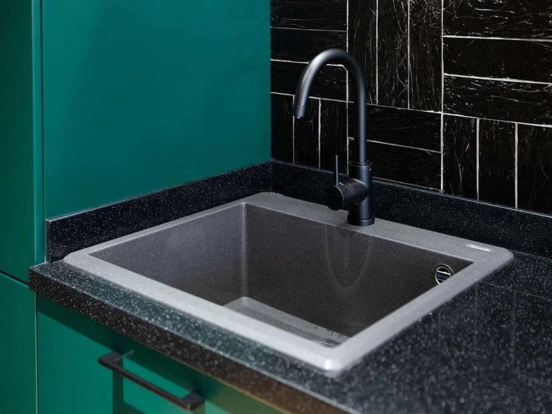 Мойка для кухни Omoikiri Tedori 57 GR 57 см leningrad grey 4993566 (детальная фотография), из искусственного гранита