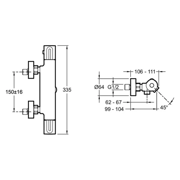 Смеситель для душа Jacob Delafon Metro черный матовый E21768-BL (детальная фотография), для душа