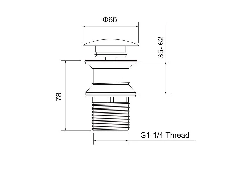 Донный клапан Акватек оружейная сталь AQ6003BGM (детальная фотография), нет в наличии