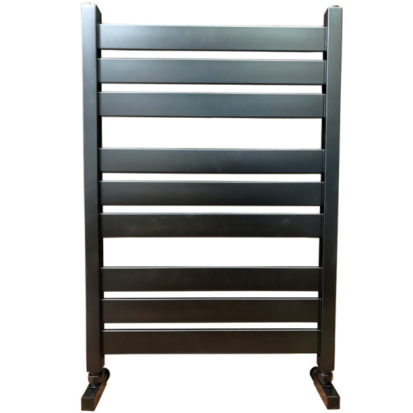 Полотенцесушитель водяной Ника Modern 80x50 см без полочки ЛМ 7 80/50 черный мат. с вентилями (детальная фотография), современные, hi-tech