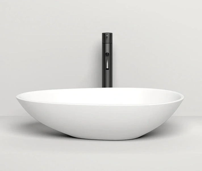 Раковина Salini Paola 1101 58 см накладная (детальная фотография), белые, черные, другие