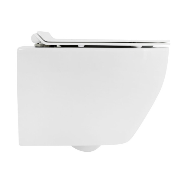 Унитаз подвесной Cezares Stylus безободковый CZR-513-TH-R/CZR-2011-SC (детальная фотография), без бачка, со скрытым бачком