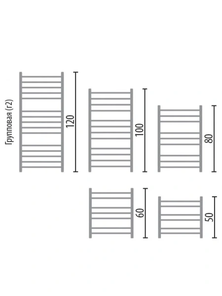 Полотенцесушитель водяной Ника Classic 100x50 см хром ЛП Г2 ВП 100/50 (детальная фотография), хром