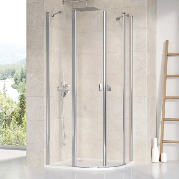 Душевой уголок, профиль блестящий, Ravak Chrome CSKK4-90 3Q170C00Z1 (детальная фотография)