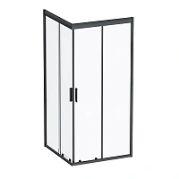 Душевой уголок Am.Pm Gem 90х90 см профиль черный