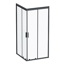Душевой уголок Am.Pm Gem 90х90 см профиль черный