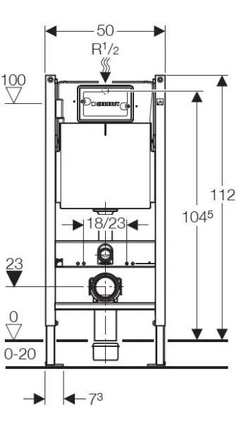 Схема (детальная фотография), для унитаза