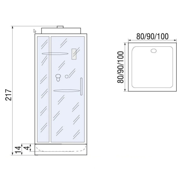 Схема (детальная фотография), c низким поддоном