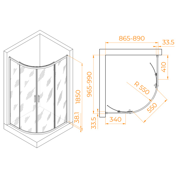 Схема (детальная фотография), асимметричные