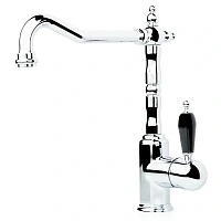 Смеситель для кухни Boheme Kitchen хром ручка черная