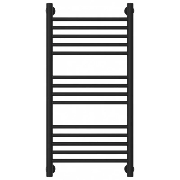Полотенцесушитель водяной Сунержа Богема+ 40x80 см прямая перемычка, матовый чёрный 31-0220-8040 (детальная фотография), черный