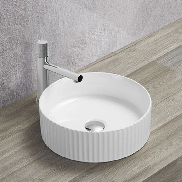 Раковина Vincea 36 см белая VBS-501 (детальная фотография), накладные (на столешницу), пристенные