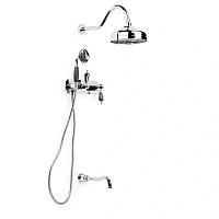 Душевой комплект Boheme Tradizionale Chromo хром ручки Swarowski черные