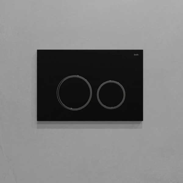 Клавиша смыва IDDIS Unifix черная/кнопки хром UNI03BCi77 (детальная фотография), пластиковые