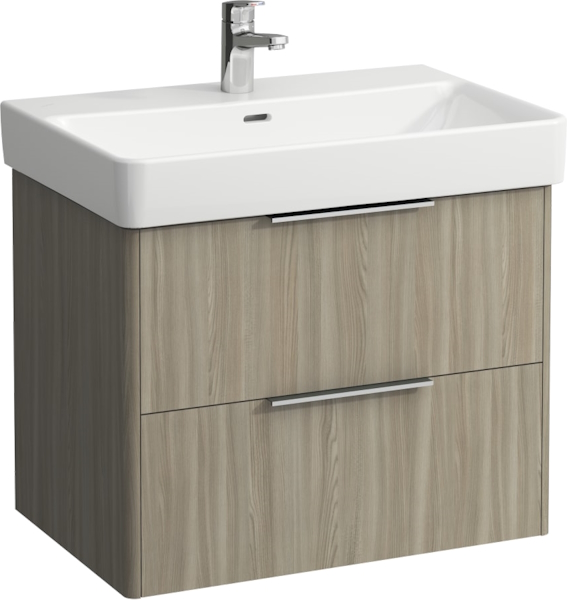 Раковина Laufen Pro S 70 см с отверстием для смесителя с отверстием перелива 8.1096.7.000.104.1 (детальная фотография), белые