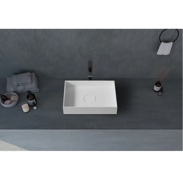 Раковина Abber Stein 50 см белая матовая AS2621 (детальная фотография), белые