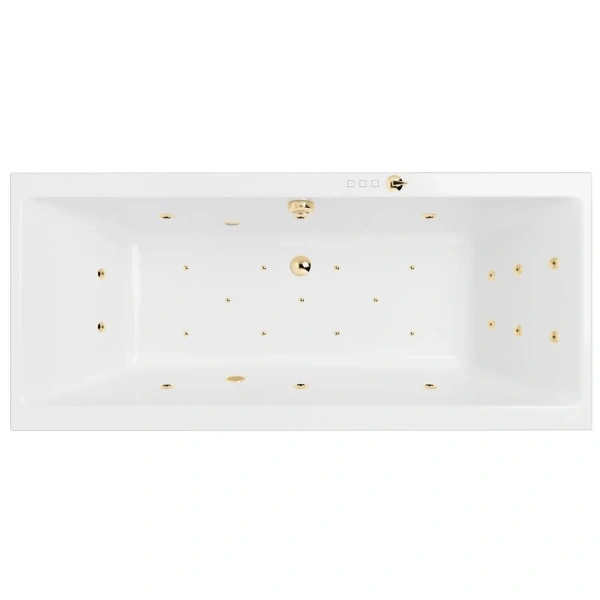 Ванна гидромассажная Excellent Pryzmat Slim Ultra 160 x 75 см, белый/золото, WAEX.PRY16S.ULTRA.GL (детальная фотография), акриловые