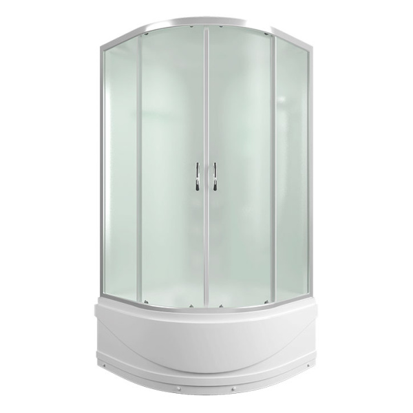 Душевая кабина Erlit Comfort 90х90 см стекло матовое ER3509TPF-C3-RUS (детальная фотография), полукруглые, четверть круга