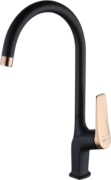 Смеситель для кухни Lemark Bronx черный/золото LM3705BLR (детальная фотография)