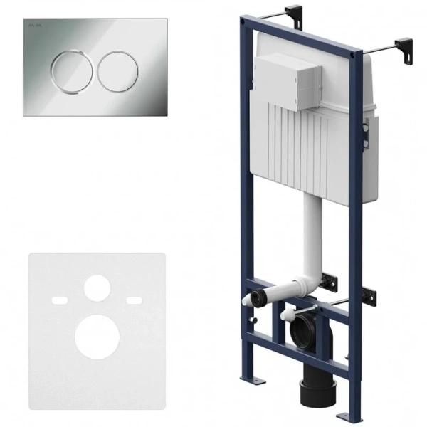 Инсталляция для унитаза Am.Pm ProC с клавишей смыва глянцевый хром I012707.0151 (детальная фотография)