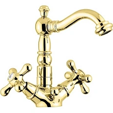 Смеситель для раковины, золото, Emmevi Deco Old