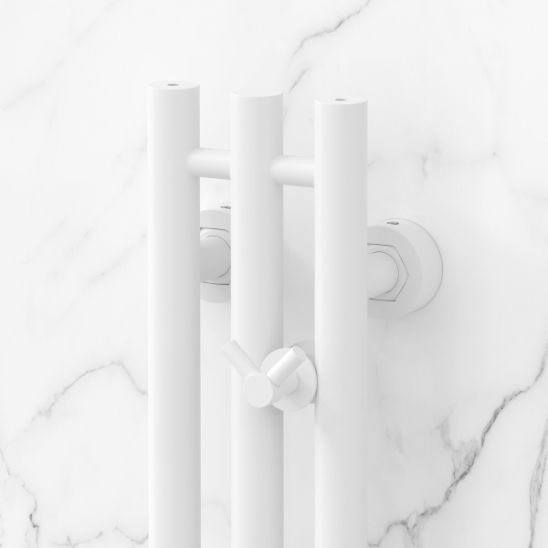 Полотенцесушитель водяной Сунержа Терция PRO 10х150 см матовый белый 30-0444-1510 (детальная фотография), современные, hi-tech