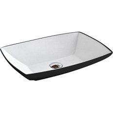 Раковина, цвет белый, декор чёрный, ArtCeram Jazz