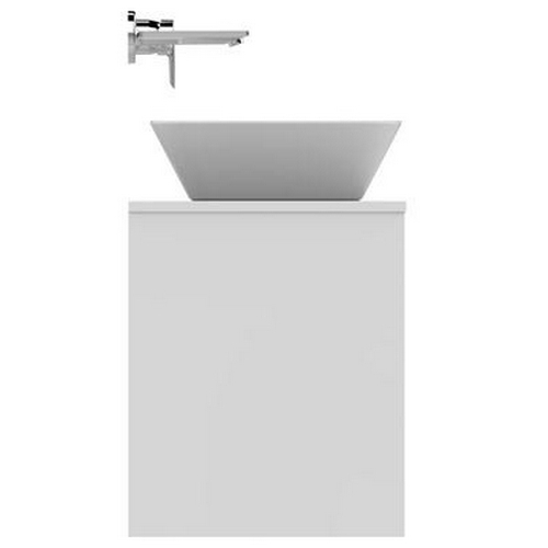 Тумба под раковину подвесная Ideal Standard Connect Air 80 см белый глянцевый, светло-серый матовый E0827KN (детальная фотография), моноблок, под накладную раковину