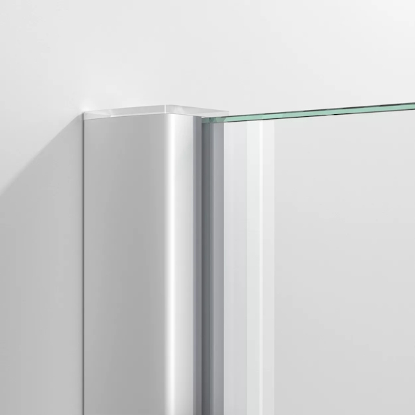 Душевая шторка на ванную профиль матовый хром стекло прозрачное Vegas-glass Z2V NOVO 170 07 01 (детальная фотография), хромированный профиль, матовый профиль