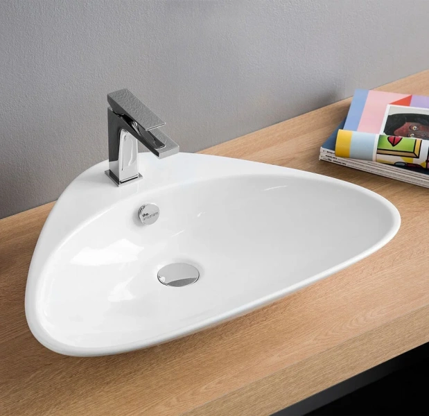 Раковина ArtCeram Plettro 60 см накладная PTL001 01 00 (детальная фотография), современные, hi-tech