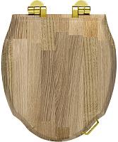 Крышка-сидение с микролифтом Devon & Devon Westminster светлый дуб, петли золото