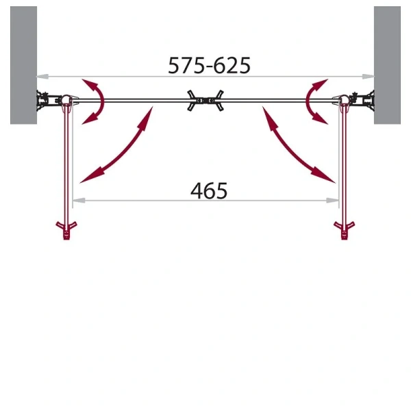 Душевая дверь в нишу BelBagno Sela 60 см стекло рифленое SELA-B-2-60-P-Cr (детальная фотография), современные, hi-tech