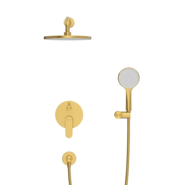 Душевой комплект Cezares Stylus брашированное золото STYLUS-DSET-BORO (детальная фотография), современные, hi-tech