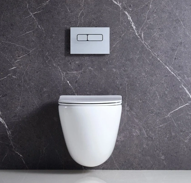 Унитаз подвесной Belbagno Amanda безободковый BB051CHR (детальная фотография), без бачка, со скрытым бачком