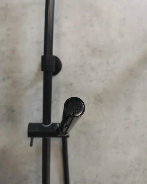 Душевая стойка Cezares Eco черный матовый ECO-CD-T-NOP (детальная фотография), со смесителем