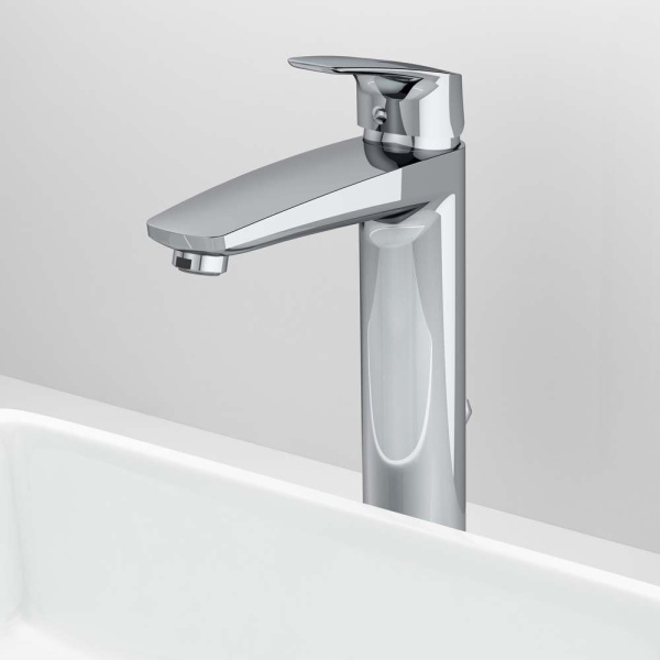 Смеситель для раковины AM.PM Gem с донным клапаном хром F9092200 (детальная фотография), хром