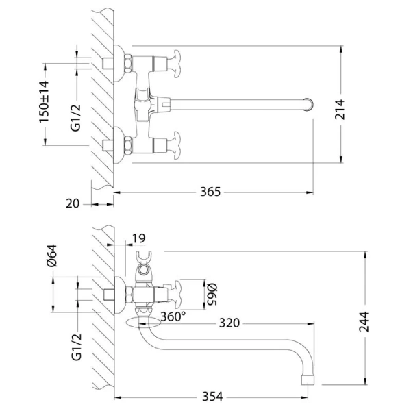 Смеситель, хром Lemark Flora LM0151C (детальная фотография), для ванны